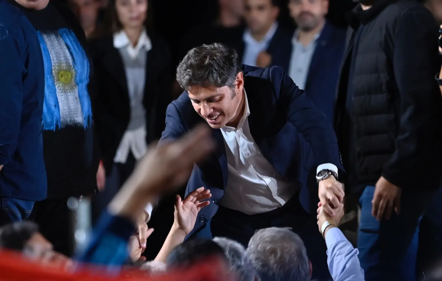 Axel Kicillof en el Teatro Argentino en La Plata.