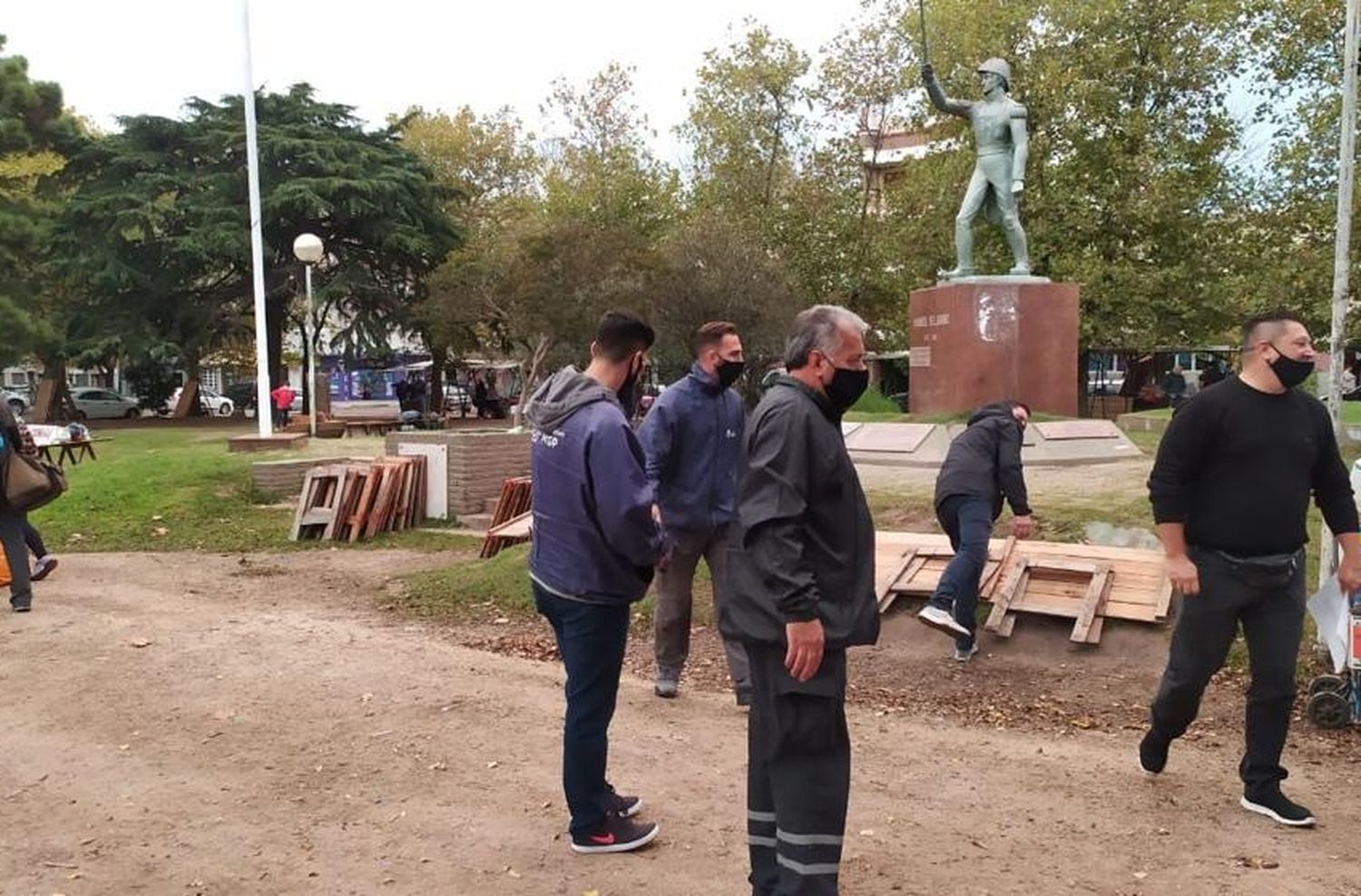 Fuerte operativo de Inspección General en Plaza Rocha