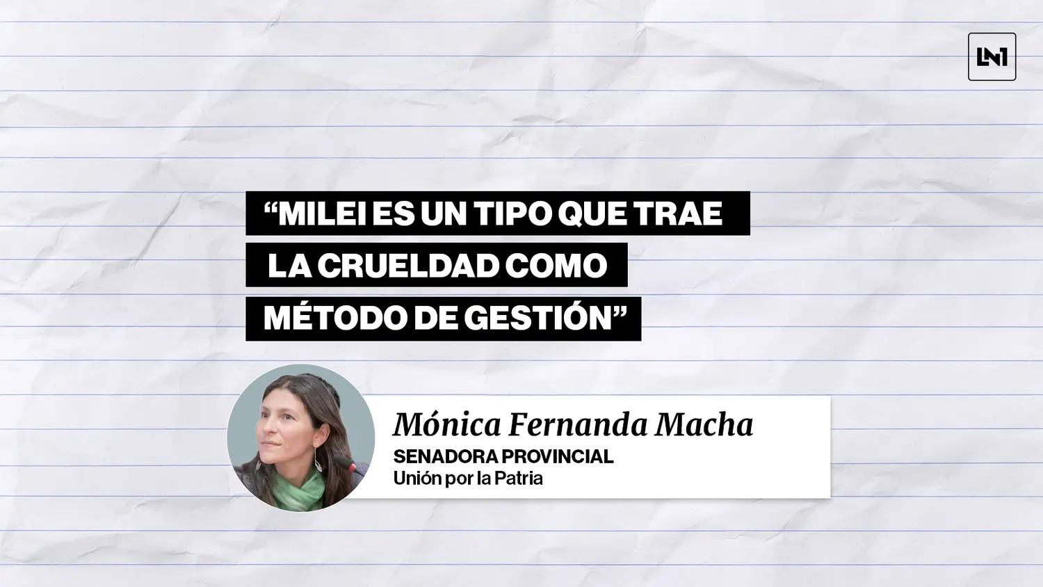Mónica Macha: "Cristina sigue siendo una conductora intocable y estamos trabajando para que pueda recuperar la libertad"