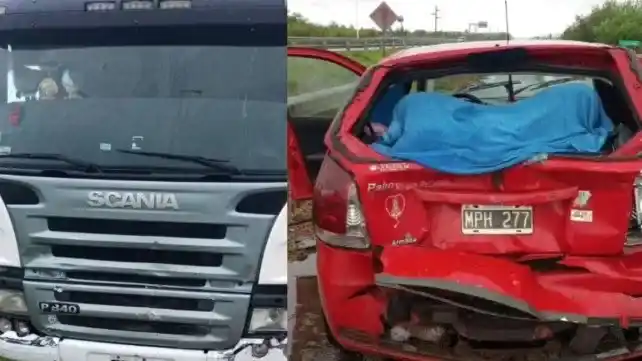 Accidente en la autovía 14 dejó a una mujer hospitalizada en Colón