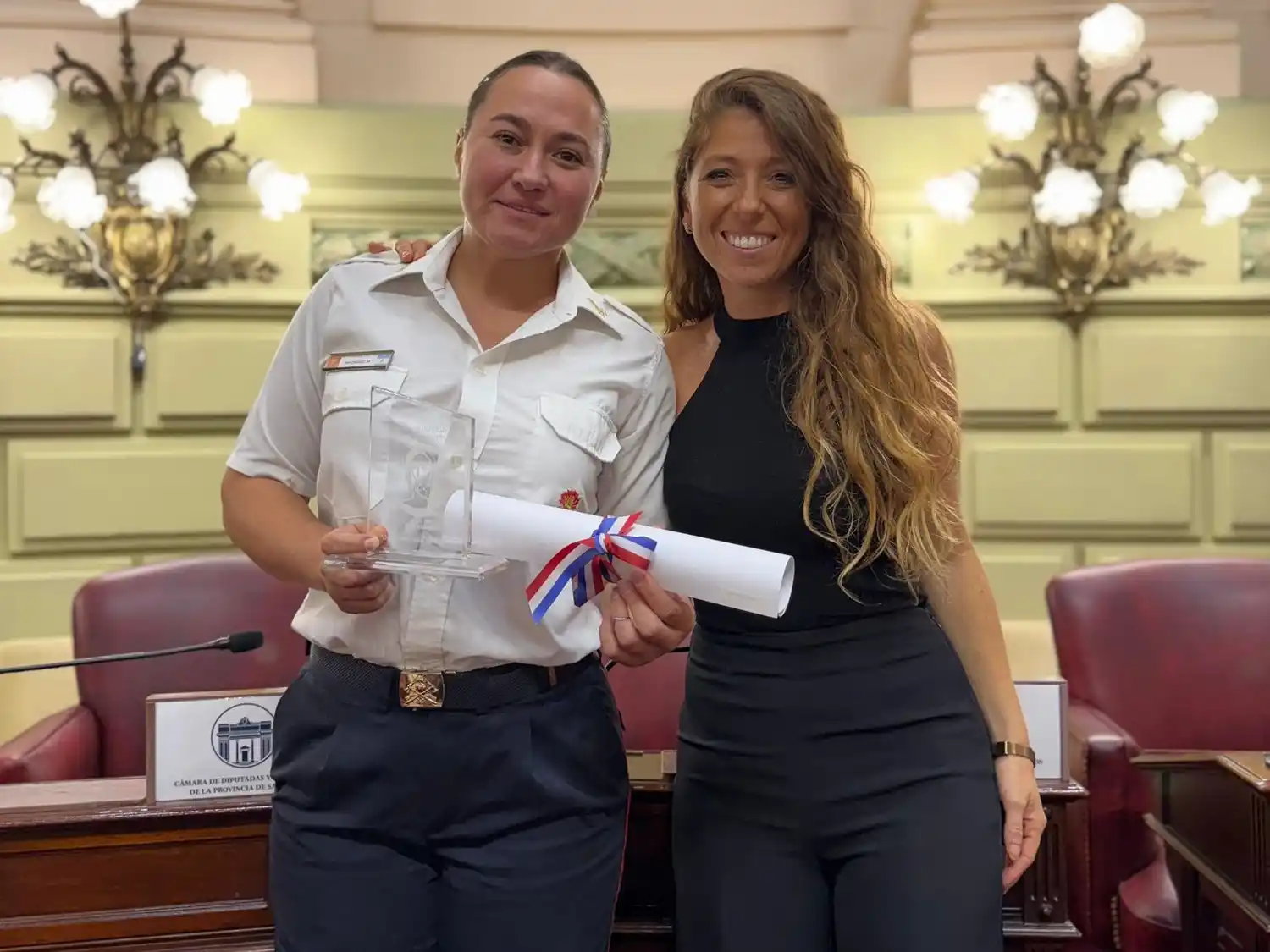 Marianela Magnano es bombera voluntaria de Sancti Spiritu e integrante de la Brigada Santafesina de la Regional 10 de la Federación Santafesina de Asociaciones de Bomberos Voluntarios. Foto: Gentileza.