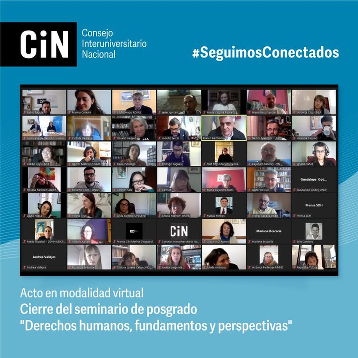 Vicerrectora y coordinadora de DDHH de Unicen en cierre de Posgrado para Docentes Universitarios