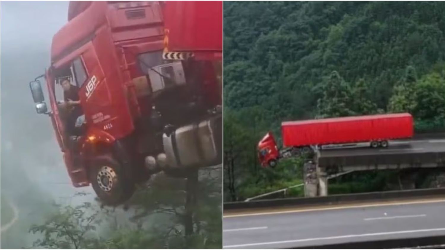 El chofer pudo ser rescatado y se encuentra sano y salvo. (Foto: captura de video).