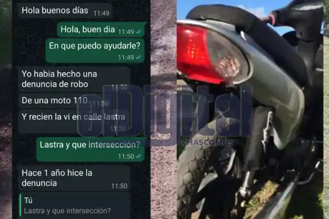 Recuperan una moto con pedido de secuestro activo gracias a Ojos en Alerta