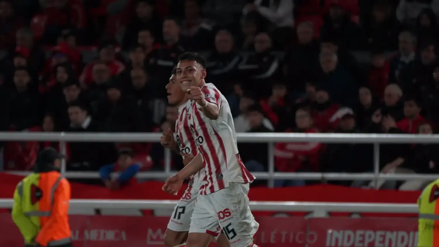 Gallardo festeja el 3-1 parcial.
