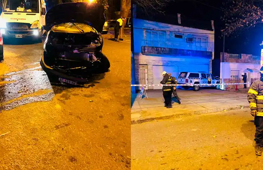 Chocaron una unidad de Gendarmería y un vehículo particular en zona sur: ambos conductores resultaron heridos
