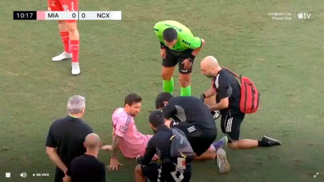 Messi sólo pudo jugar 10 minutos en Inter Miami
