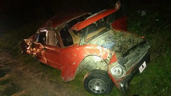 Iban por la Ruta 136 y cayeron al vacío