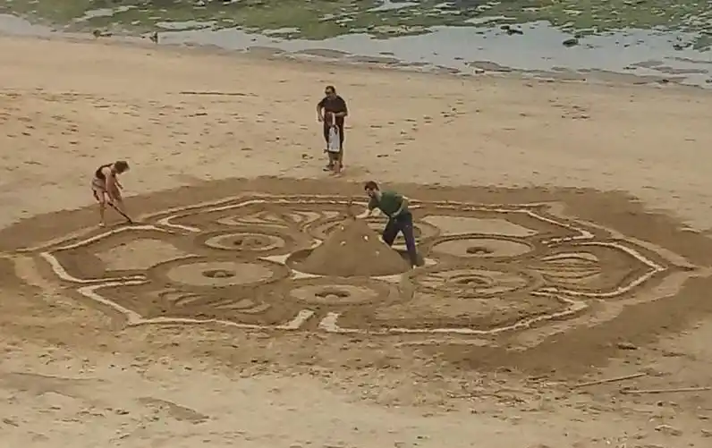 Mandala en la arena