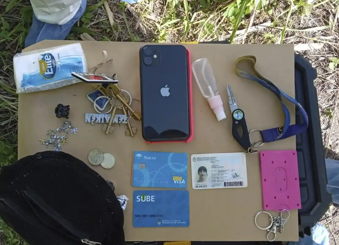 La documentación de la joven buscada desde hace diez días fue encontrada en un predio de Tres de Febrero.
