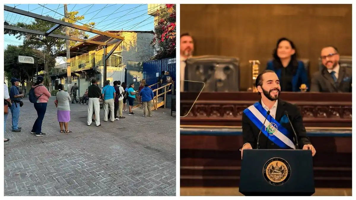 SALVADOREÑOS ACUDEN A LAS URNAS con un Nayib Bukele imbatible