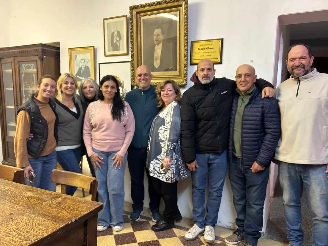 La foto final de algunos de los integrantes de la lista ganadora