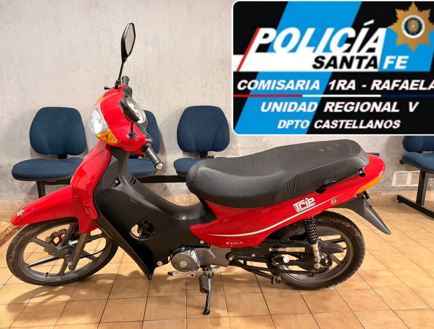 Cayó un menor de edad por el robo de una moto en Rafaela: el vehículo apareció abandonado