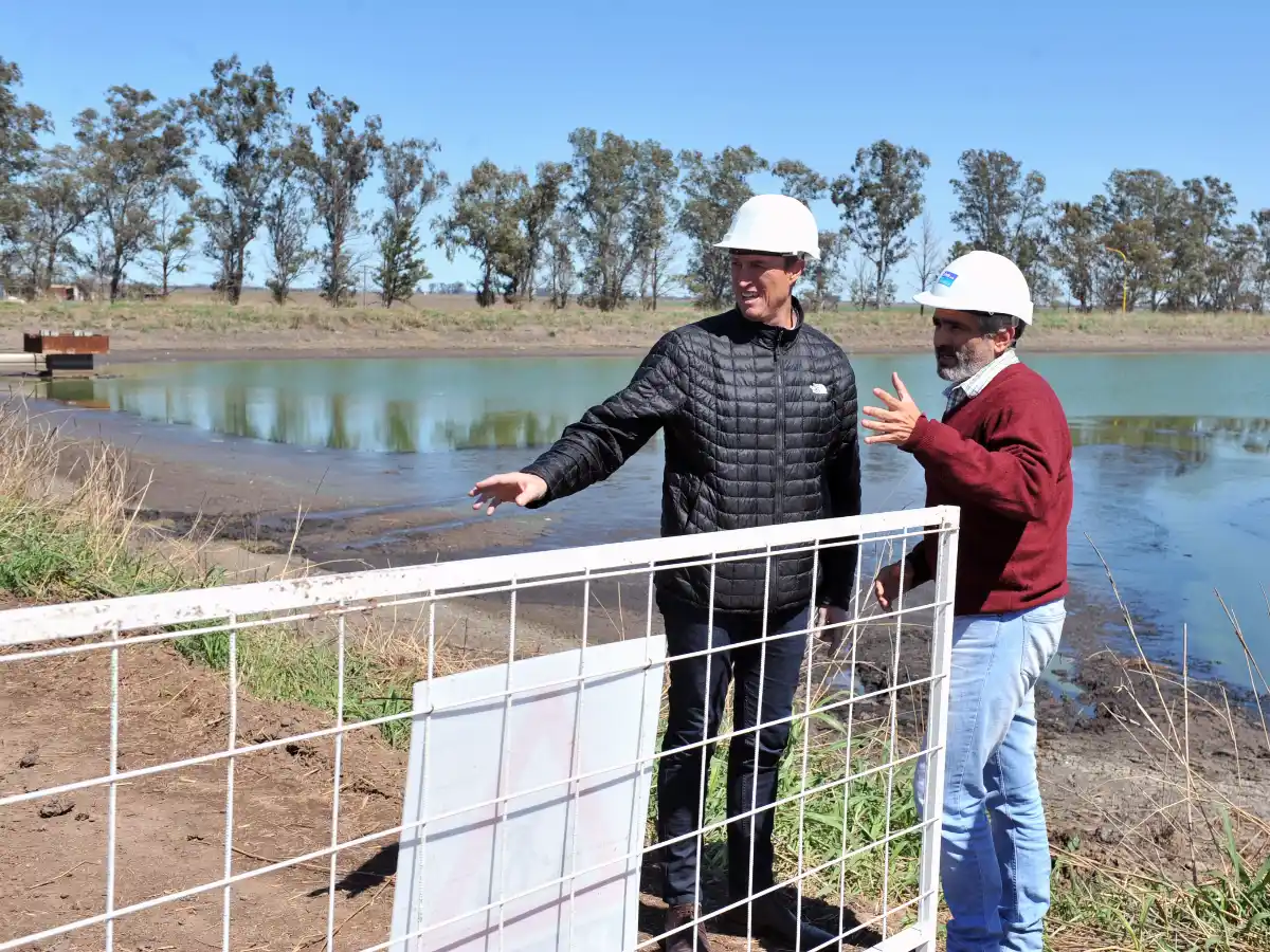 García Aresca supervisó obra que duplicará la capacidad de tratamiento de líquidos cloacales 