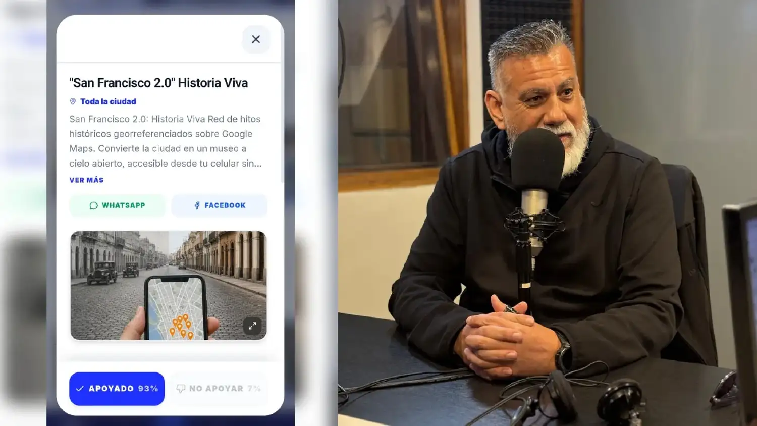 Fernando Luque presentó su idea “San Francisco 2.0, Historia Viva”.