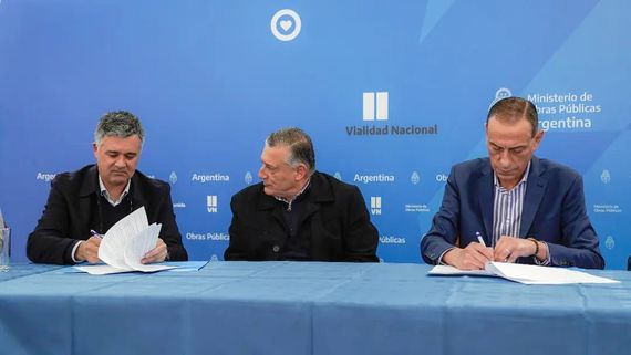 Se firmó el contrato de obra para avanzar en la variante Las Flores – Ruta 30 sobre la Ruta Nacional 3