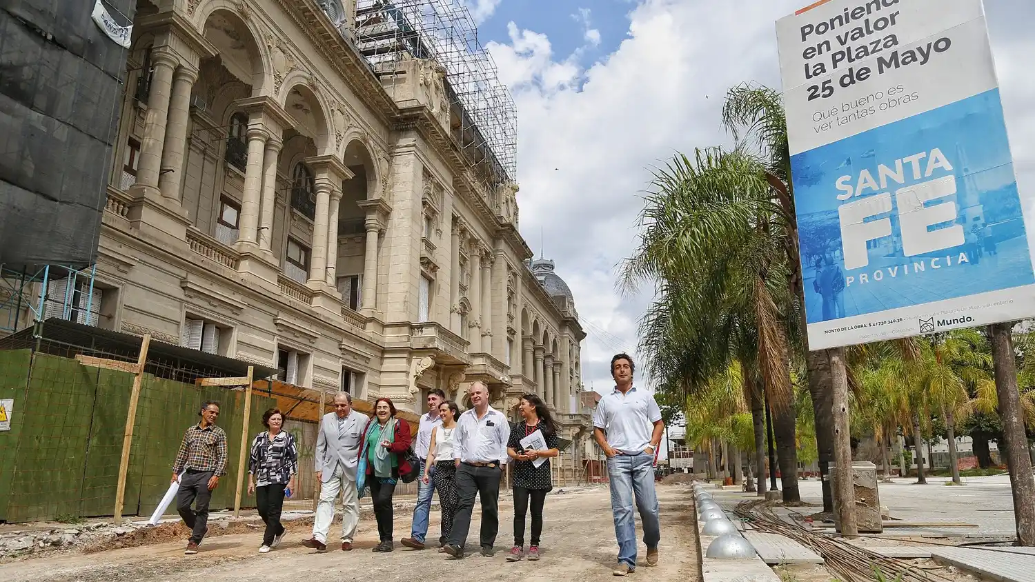 La obra de la Plaza 25 de Mayo tiene un 78% de avance