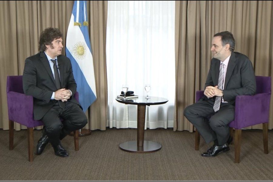 El presidente Milei y Manuel Adorni