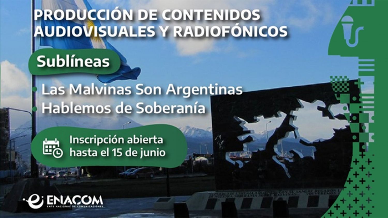 El Enacom fomenta la producción de contenidos audiovisuales y radiales sobre las Malvinas