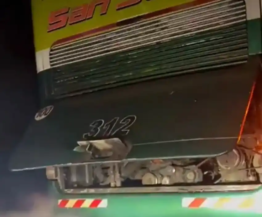 El colectivo tuvo un desperfecto mecánico.