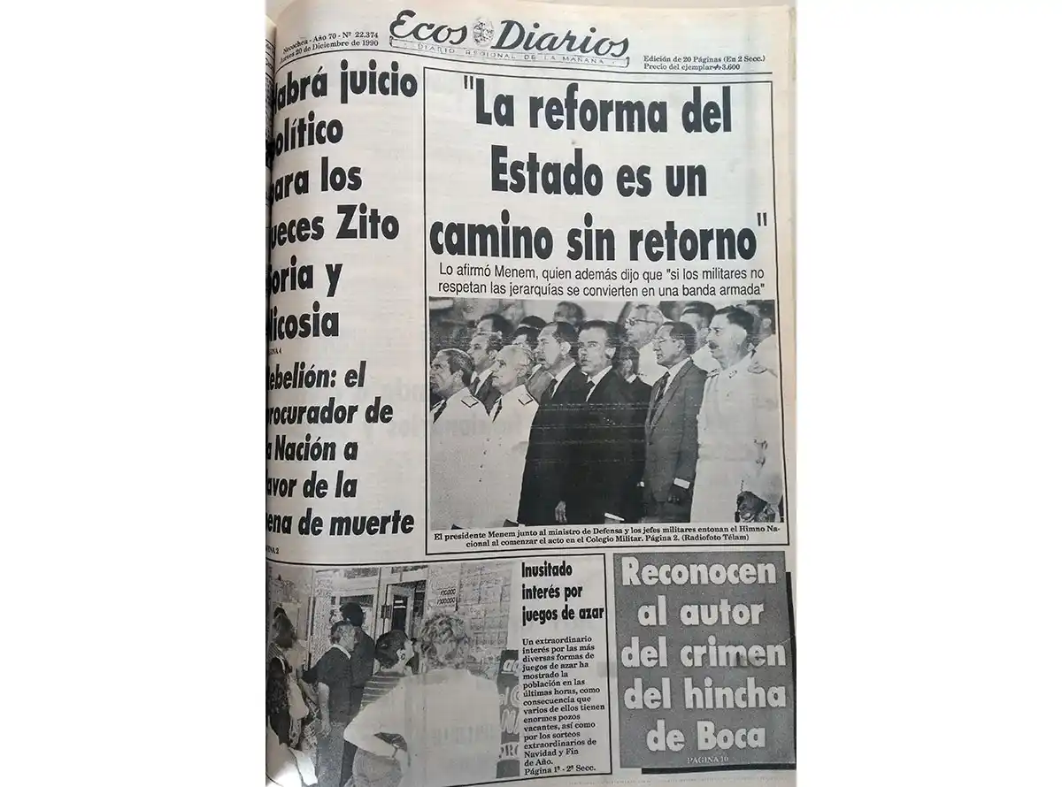 Jueves 20 de diciembre de 1990
