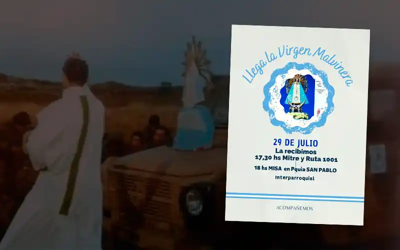 Llega la “virgen malvinera” a San Pedro: acompañó a los soldados, estuvo 37 años en Reino Unido y regresó para recorrer el país