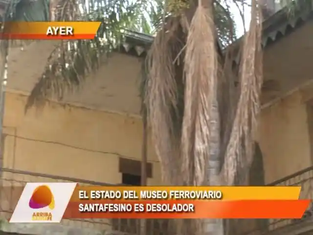 El estado del Museo Ferroviario santafesino es desolador