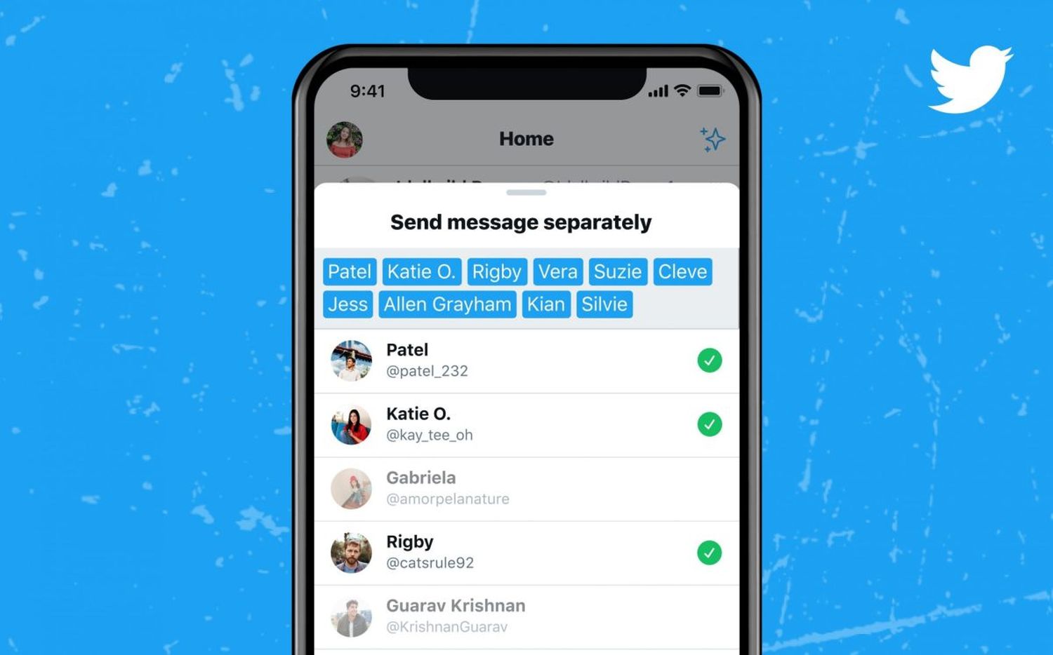 Twitter ahora permite enviar el mismo mensaje hasta a 20 personas