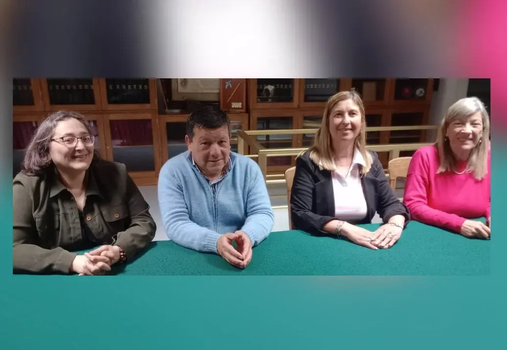 Eugenia Fígaro, Sergio Gancedo, Andrea Pérez y Sonia Calvete, compartieron una extensa charla sobre el día del Martillero Público