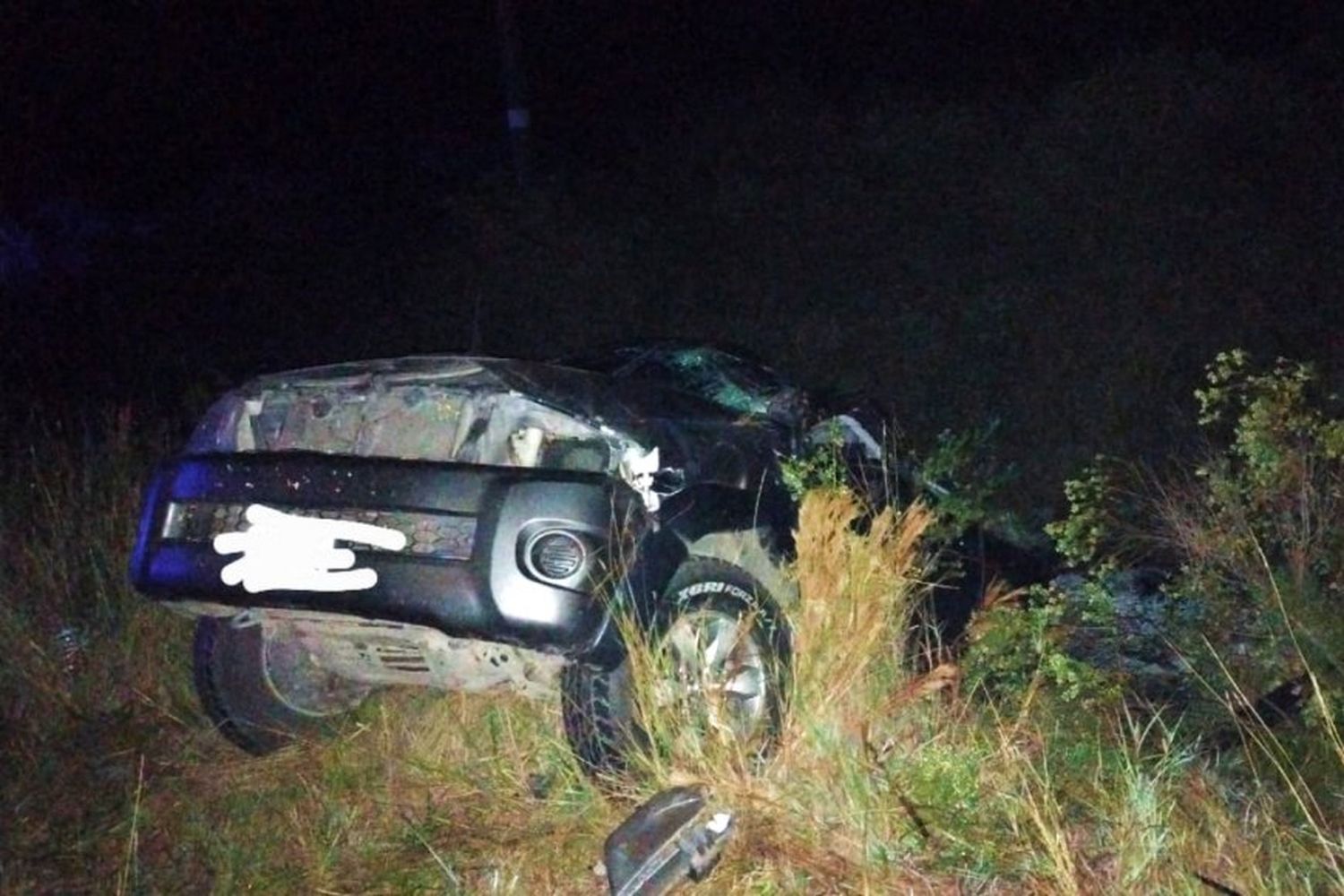 Volcó una camioneta en la Autovía 14: tres hombres fueron hospitalizados