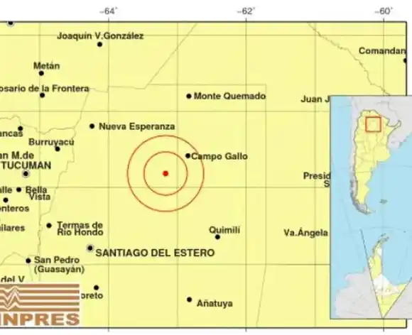 Se registró un sismo en Santiago del Estero