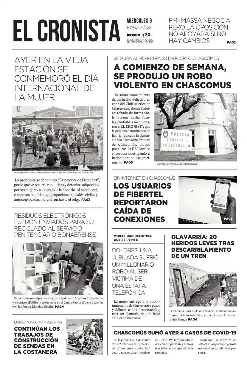 Tapa 9 marzo 2022