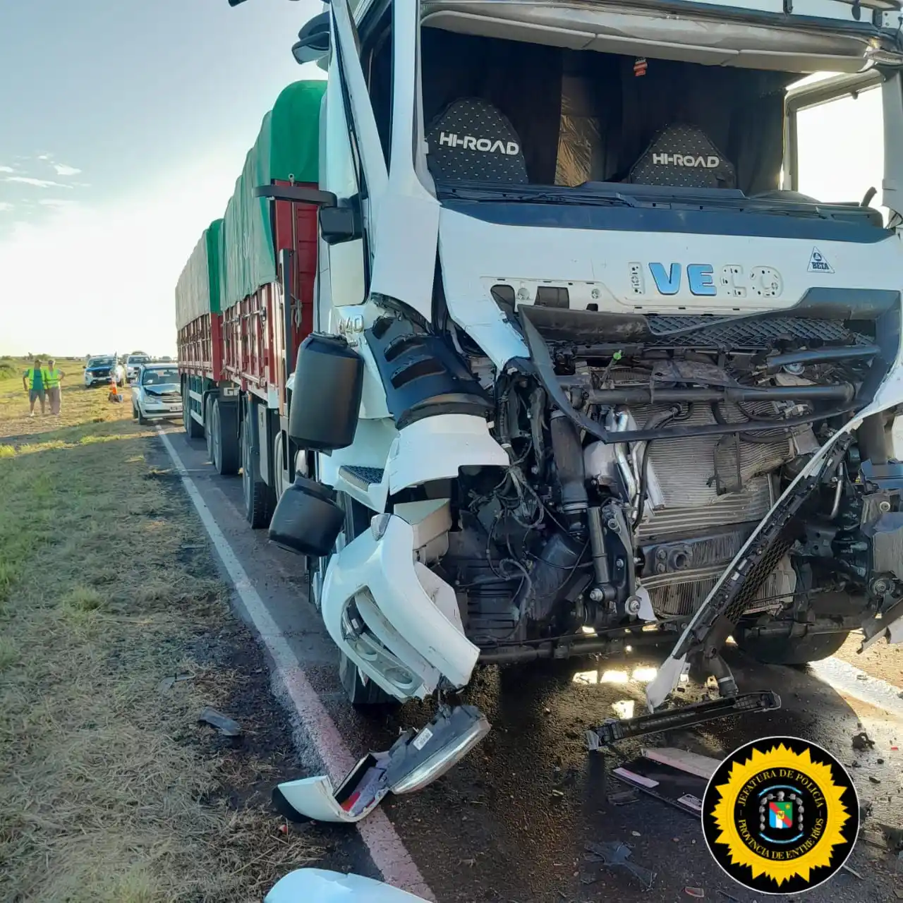 Choque en cadena en la Ruta Nacional 174: ocho personas fueron trasladadas al hospital
