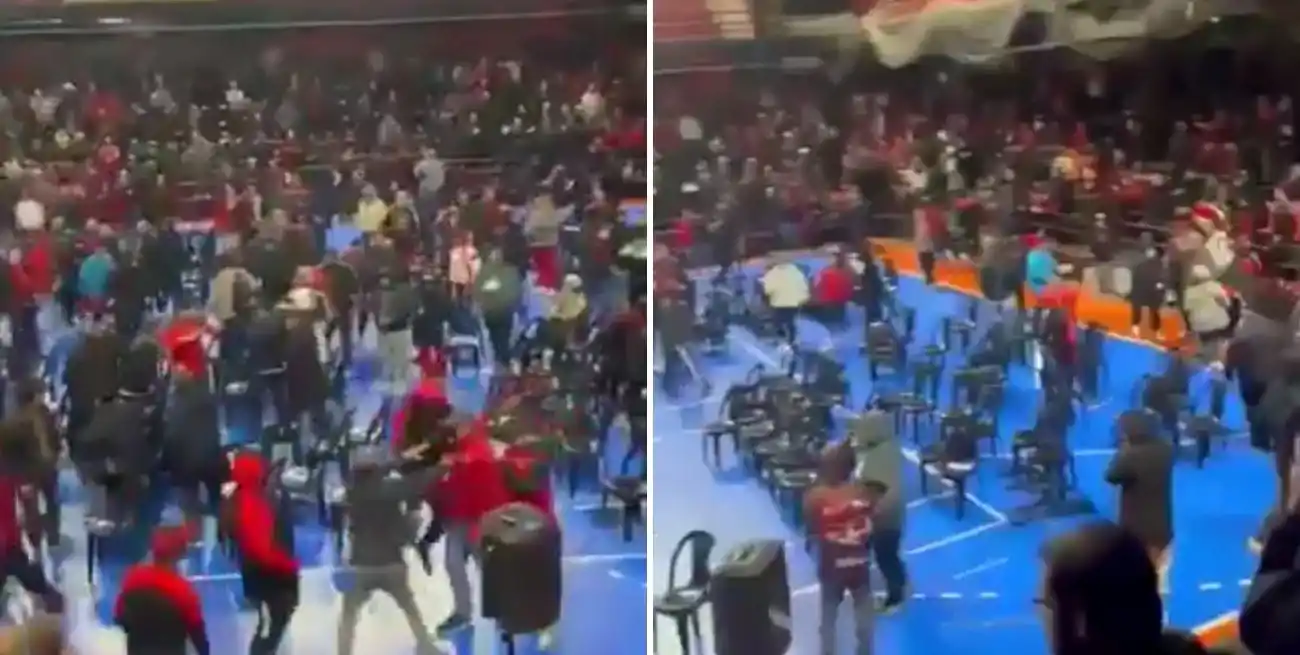 Parte del caos este jueves por la noche.