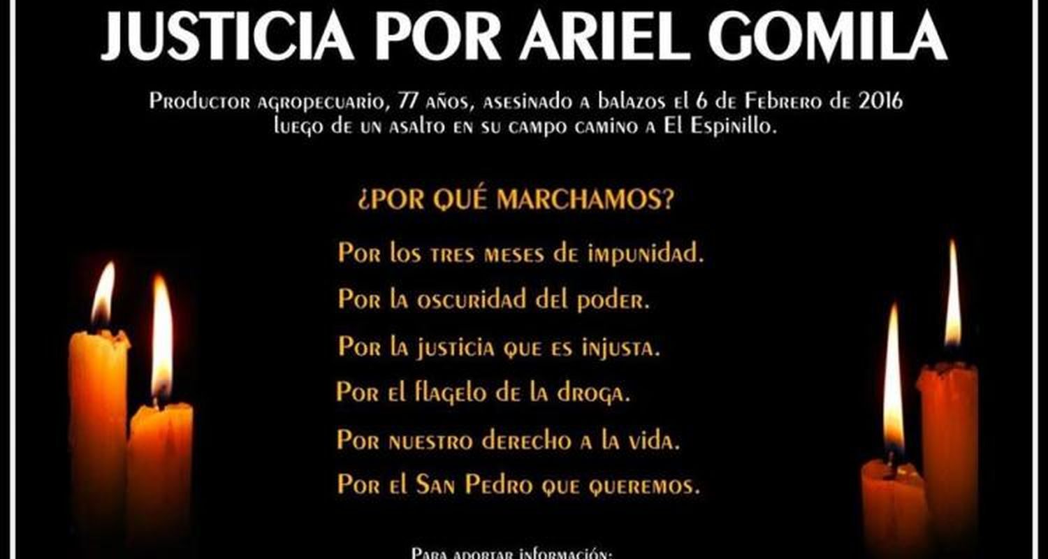 A tres meses del asesinato de Ariel Gomila, familiares marchan para pedir justicia