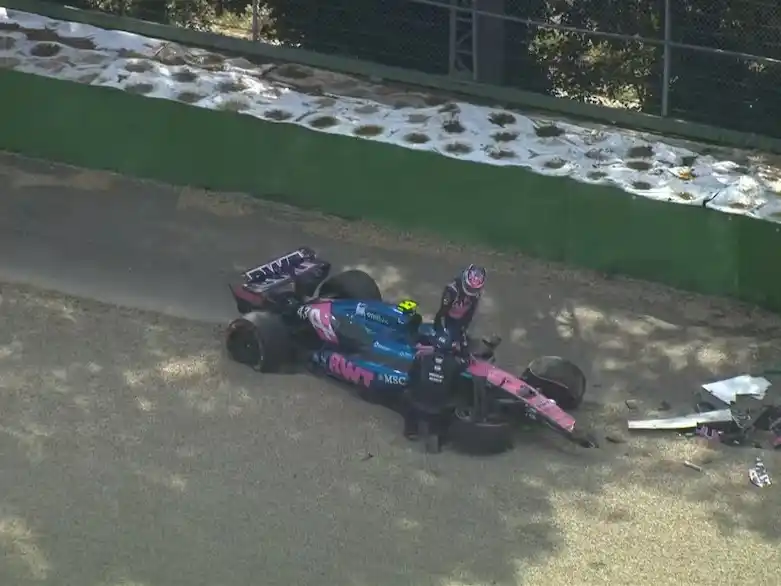 Colapinto chocó en la Q1.
