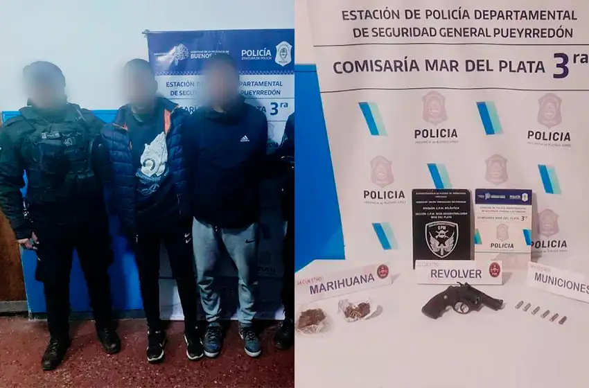 Detienen a motochorros armados y con droga
