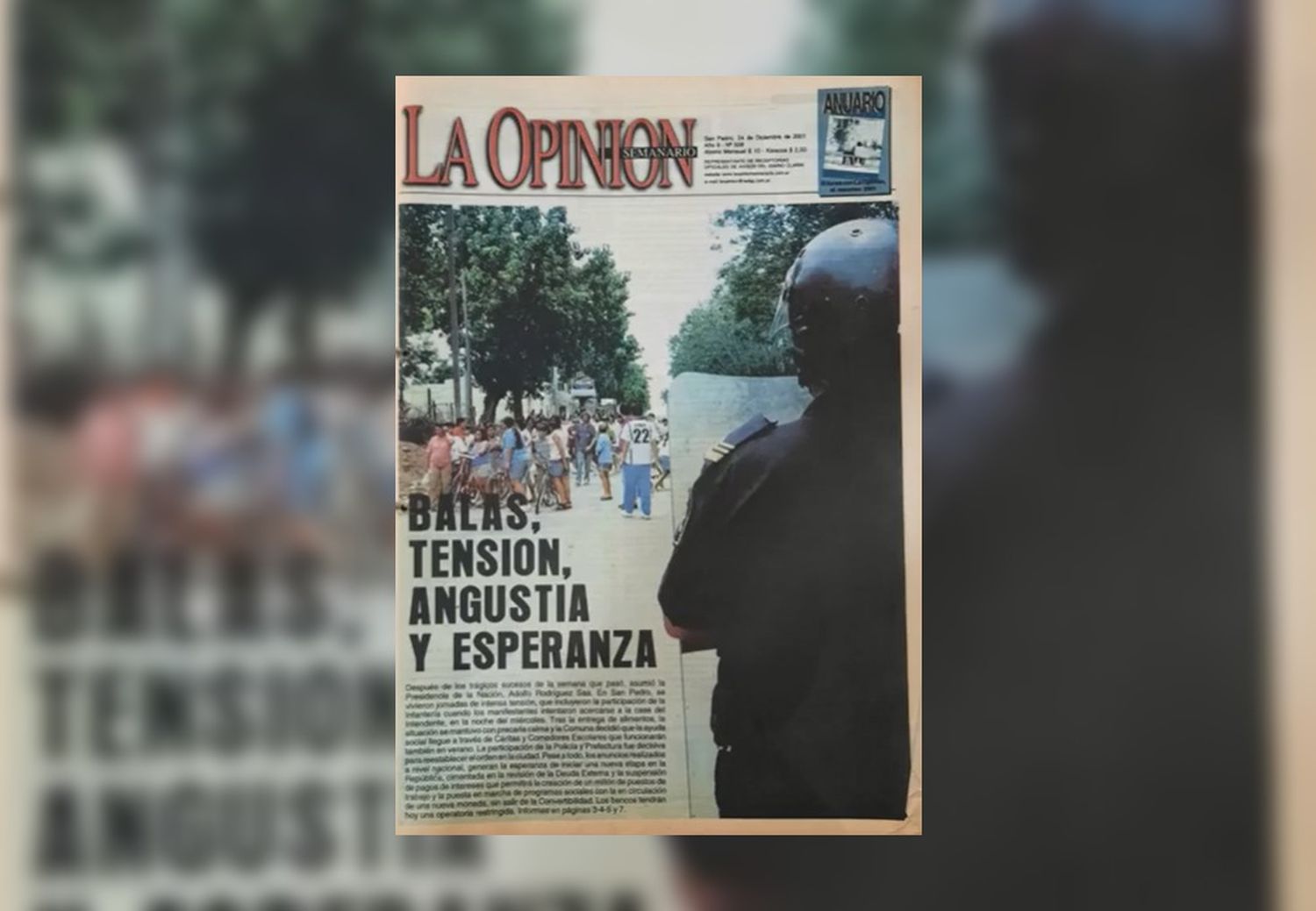 Diciembre de 2001: represión y memoria del estallido en San Pedro