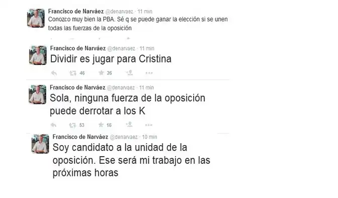 De Narváez bajó su candidatura a la provincia de Buenos Aires