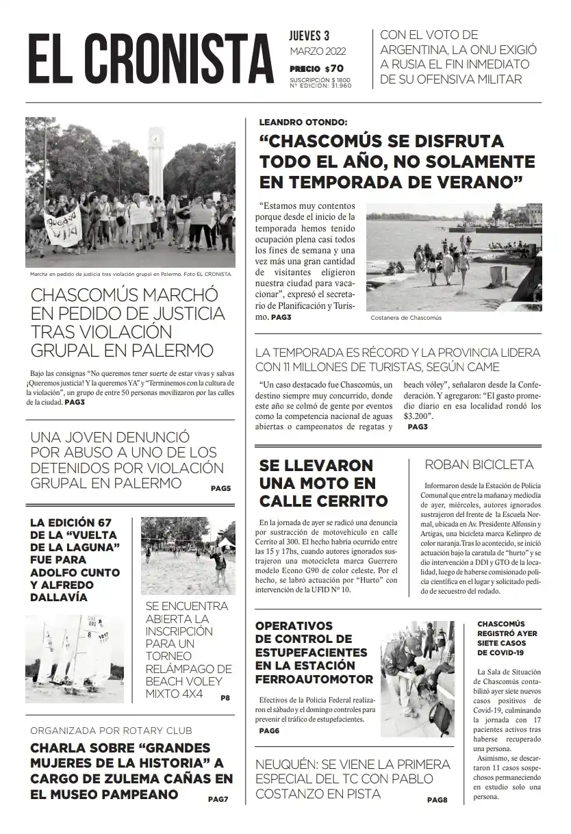 Tapa 3 de marzo 2022