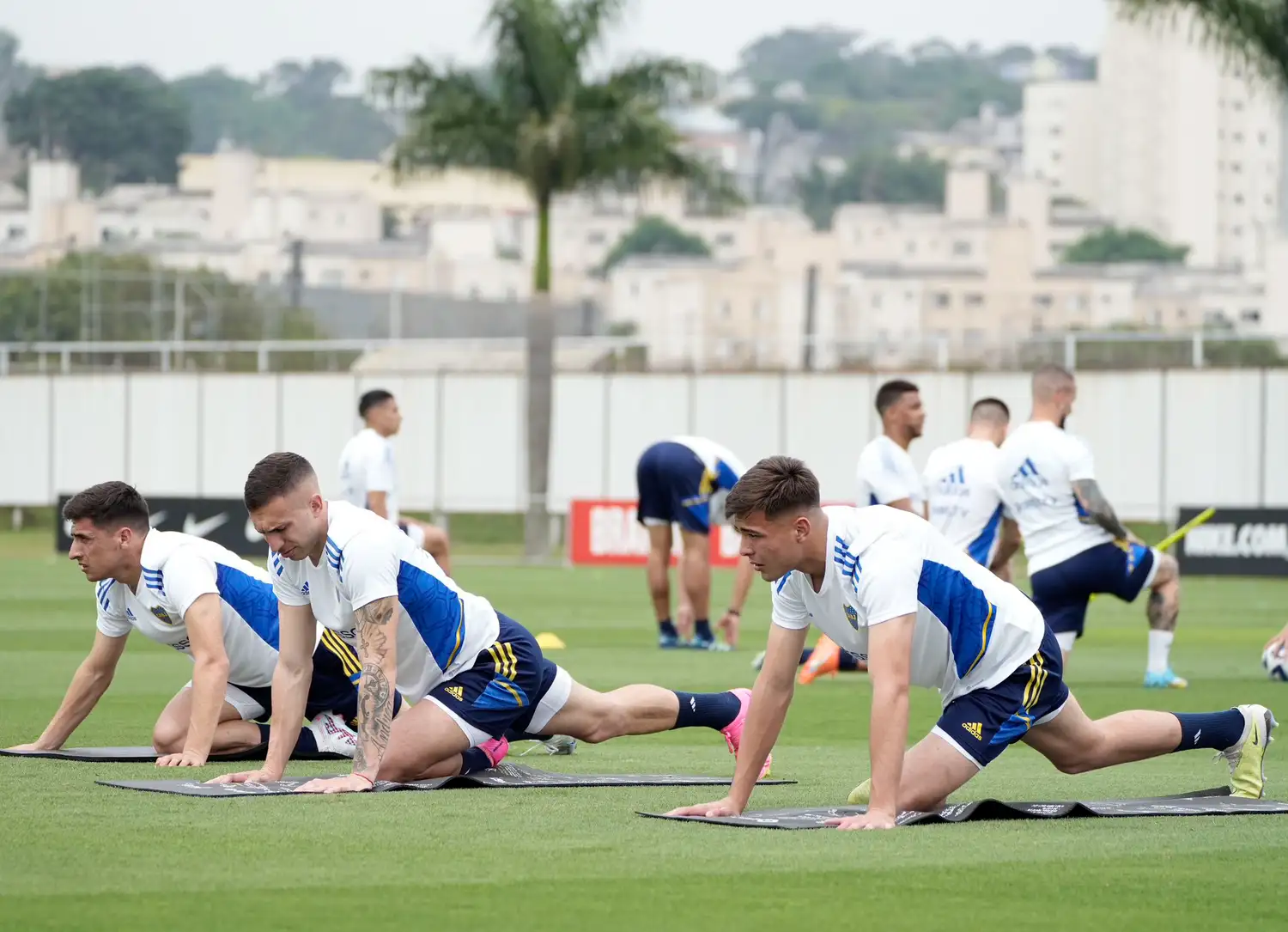 La última práctica de Boca en San Pablo, antes del duelo clave de semifinales.
