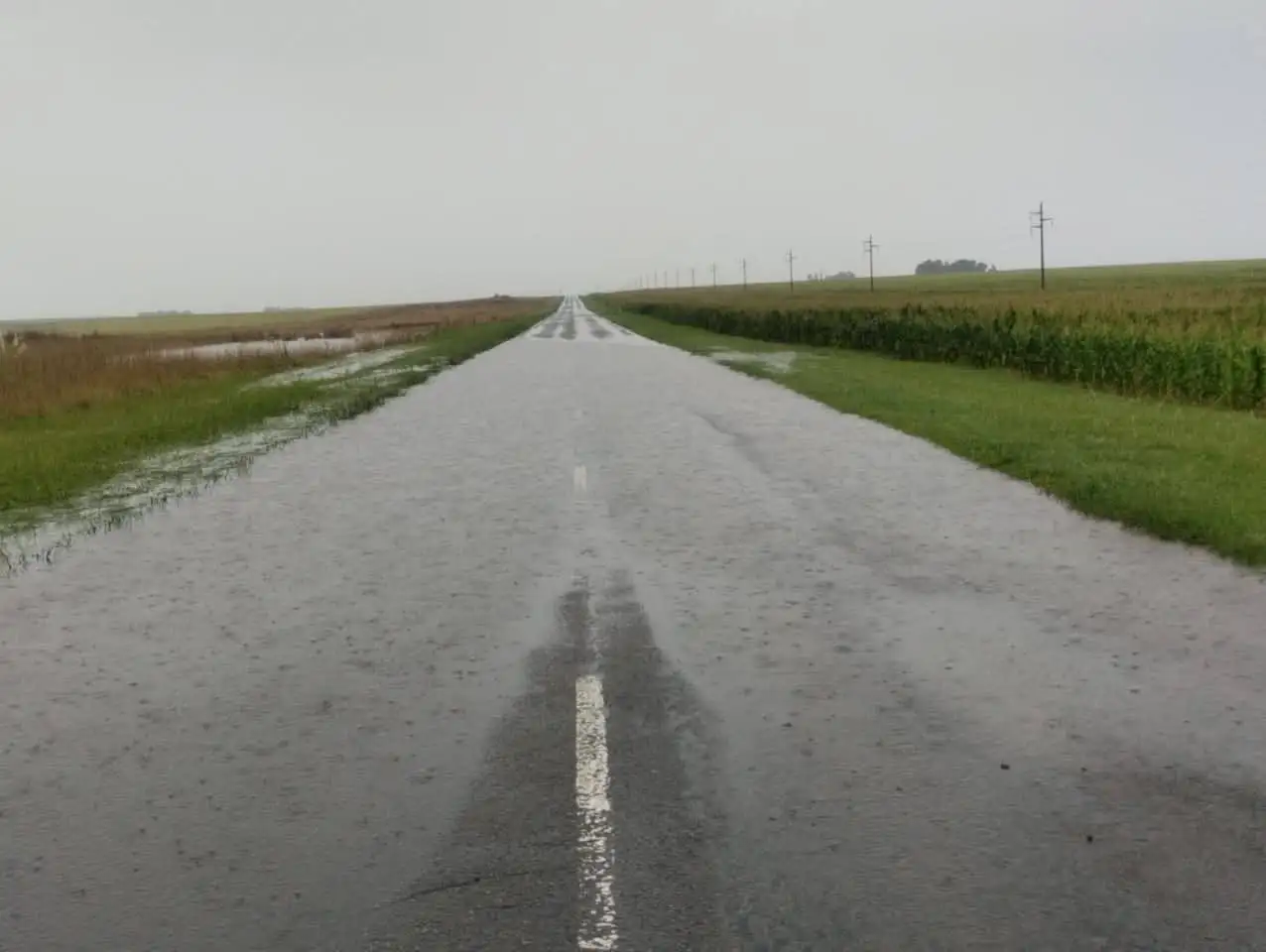 La ruta 228 cortada