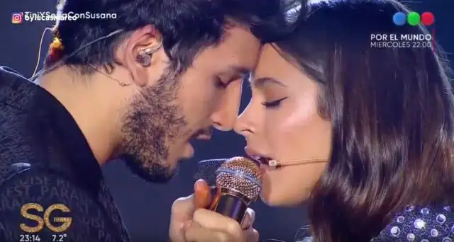 Mimos y mini recital: lo mejor de la visita de Tini y Yatra a Susana
