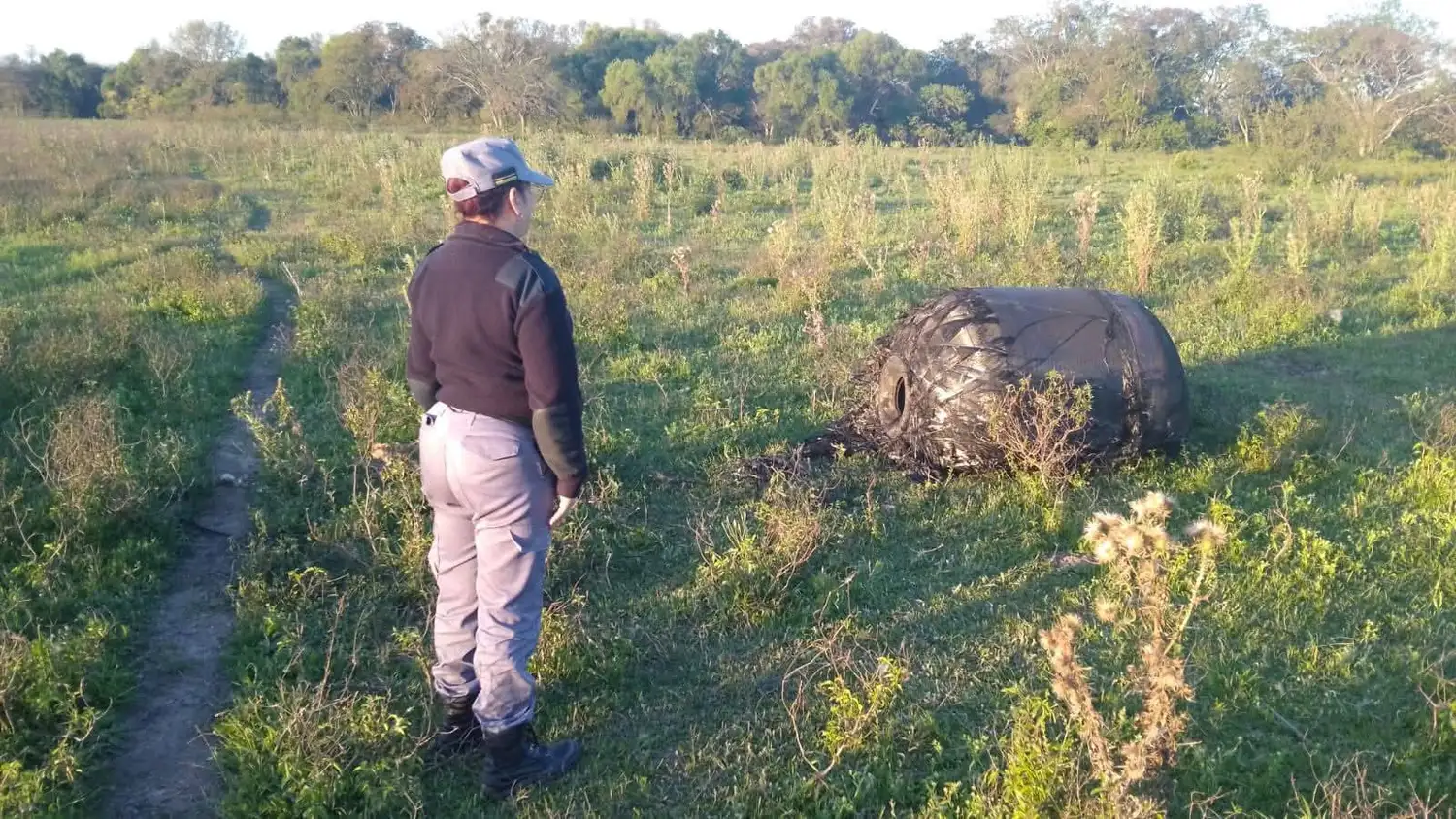 Misterio en la zona rural: cayó un objeto metálico del cielo chaco - 5