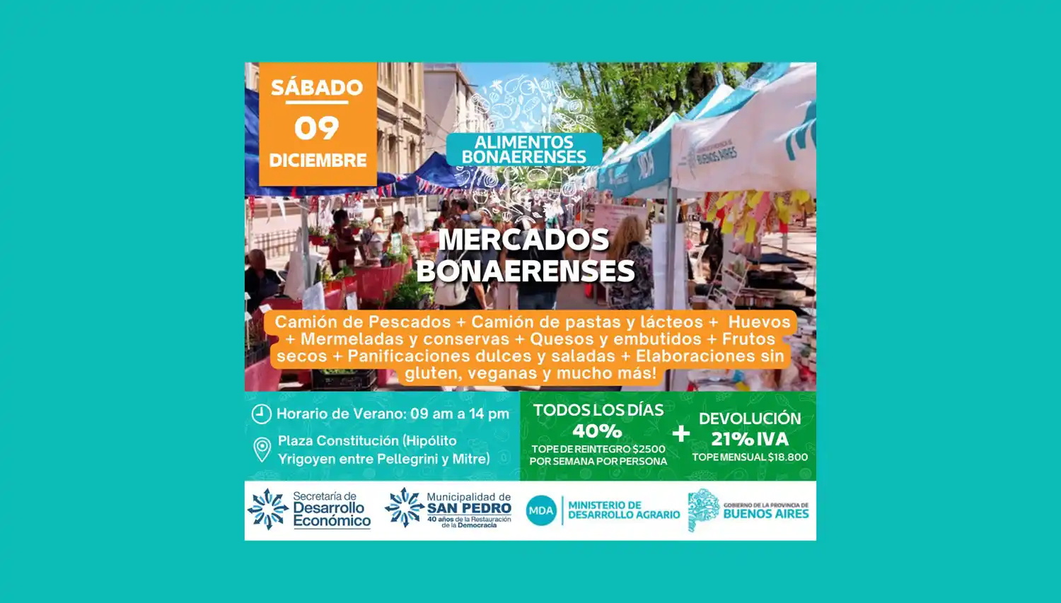 Última feria de Mercados Bonaerenses del año