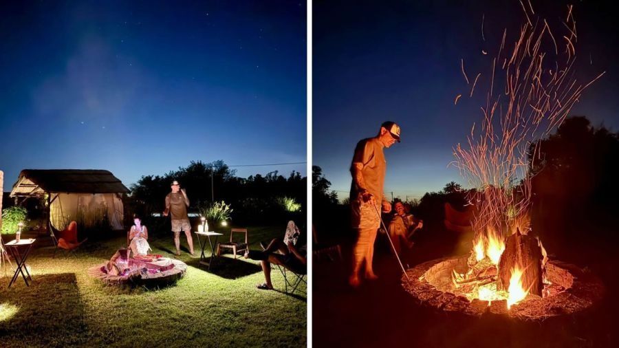 Así fue la escapada de Mauro Icardi y China Suárez al campo: sobremesas, fogatas y aire puro