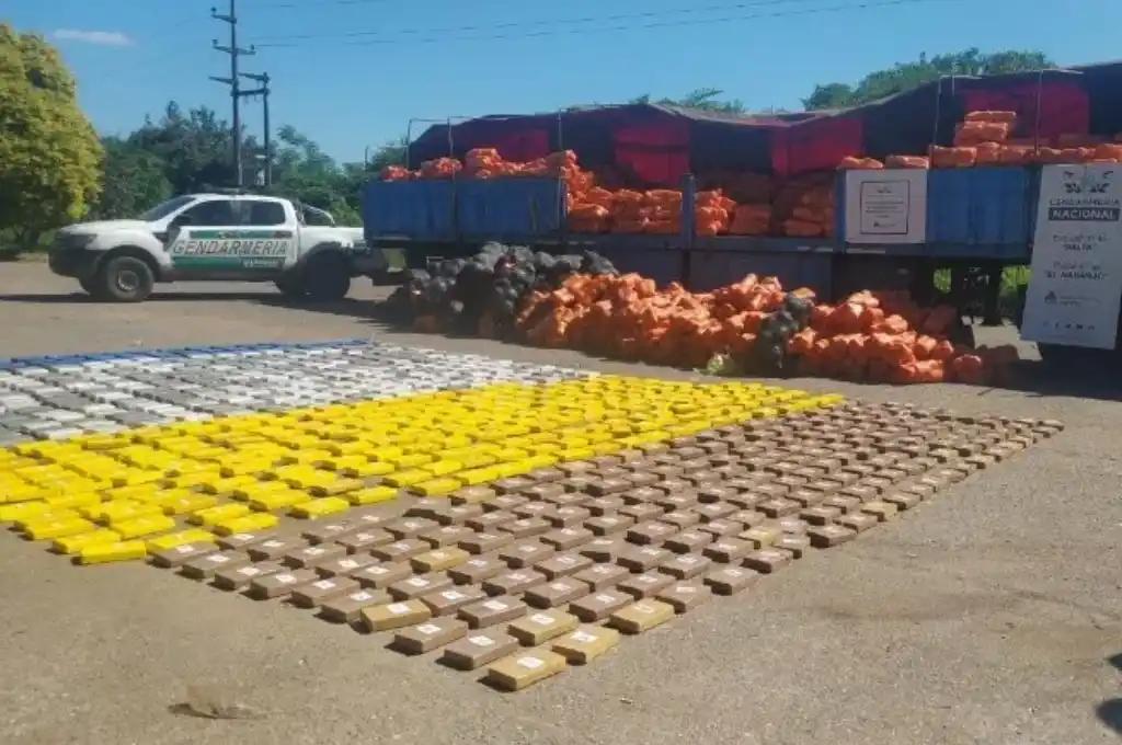 La droga estaba oculta en un camión que transportaba calabazas.
