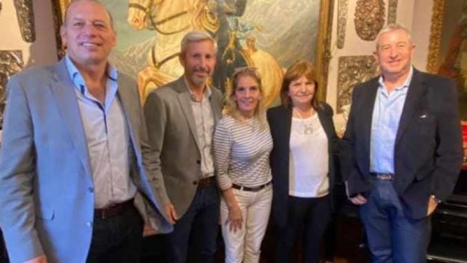 La sugestiva foto de Berni junto a Patricia Bullrich, Frigerio y Cobos, en medio de la interna del Frente de Todos