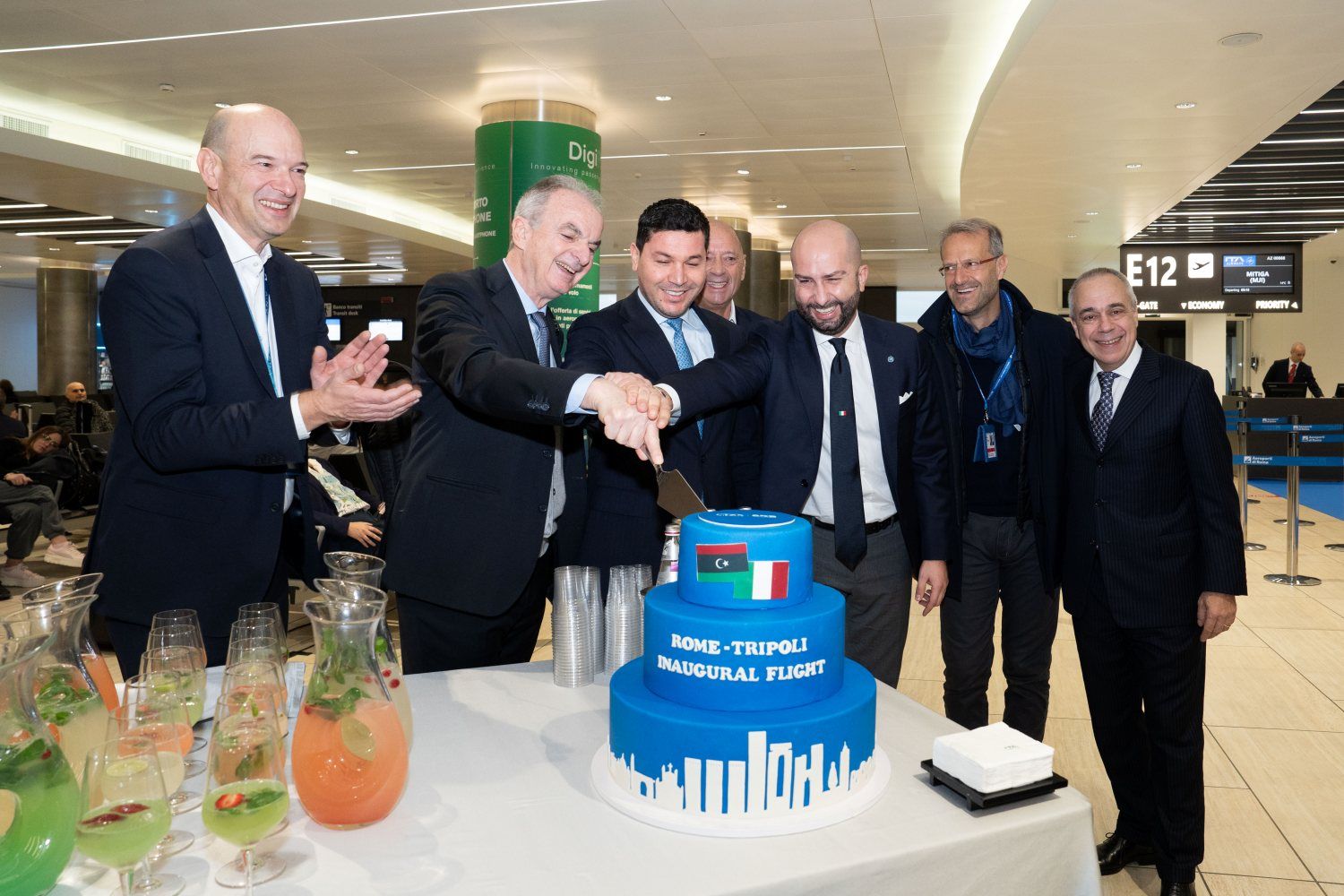 Vuelo inaugural de ITA Airways entre Roma y Trípoli - 12ENE2025