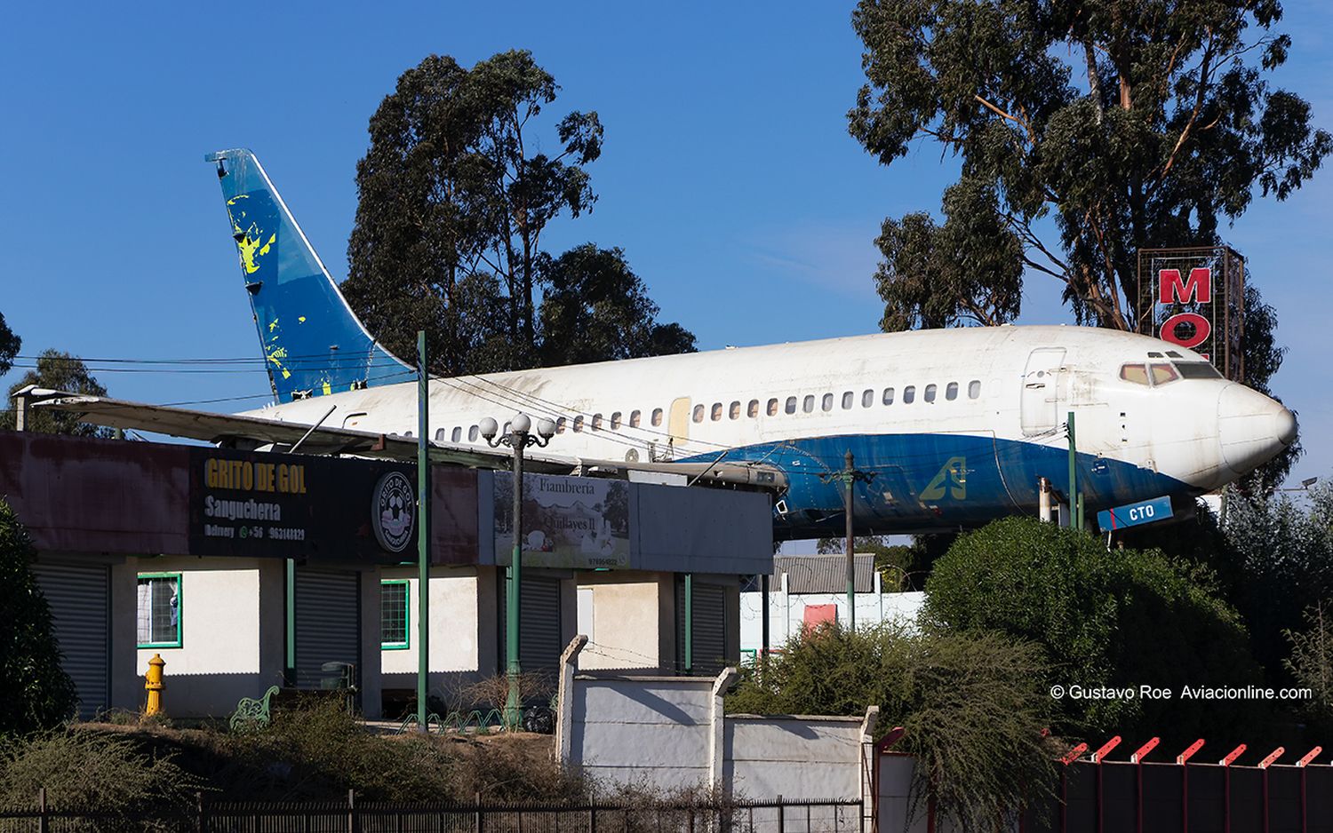 Del cielo a la pasión: un Boeing 737 ex Sky Airline convertido a un motel en Chile